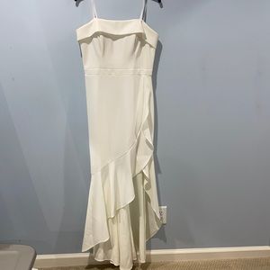 Strapless white dress